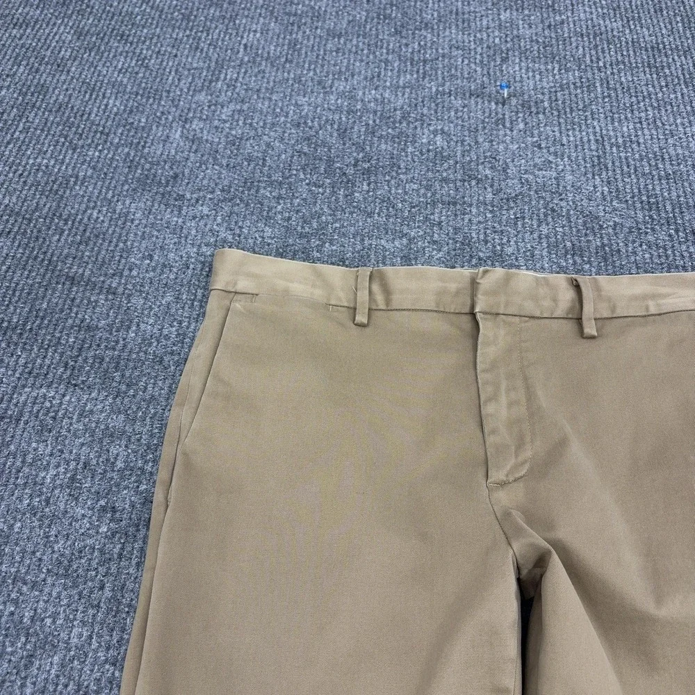 Banana Republic Fulton Chino Pants Mens 33x34 Khaki Cotton Performance Casual